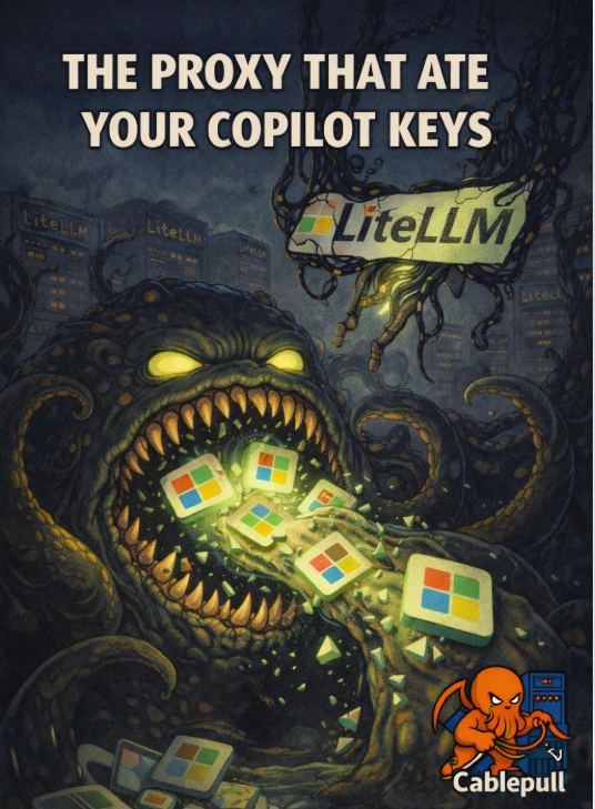 Preview: horror-poster art—gateway monster and Copilot-style keys (opens proxy article).