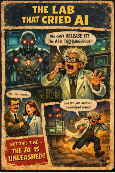 Preview: cry-wolf illustration for AI safety credibility (opens full essay).